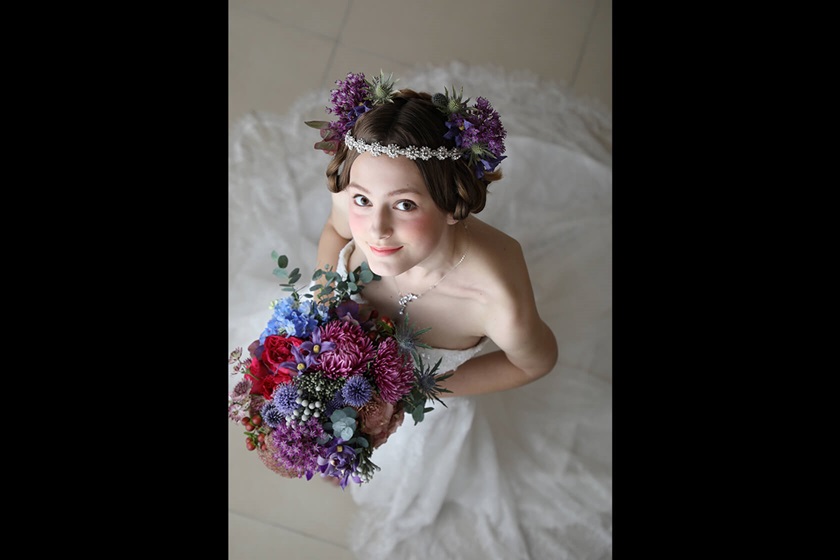 Bride with flowers