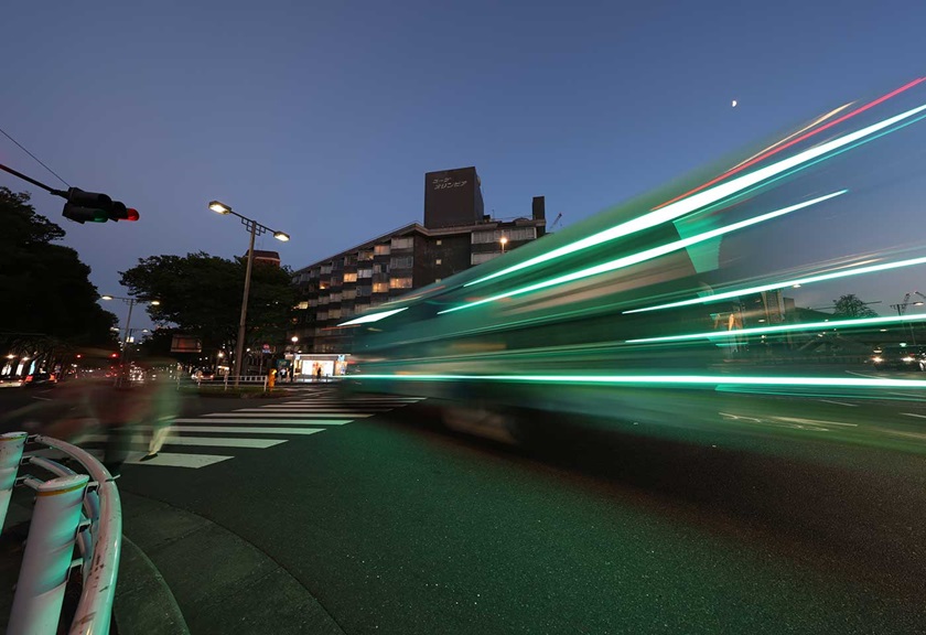 Long exposure image of street taken using the RF 10 20mm f4L IS STM lens