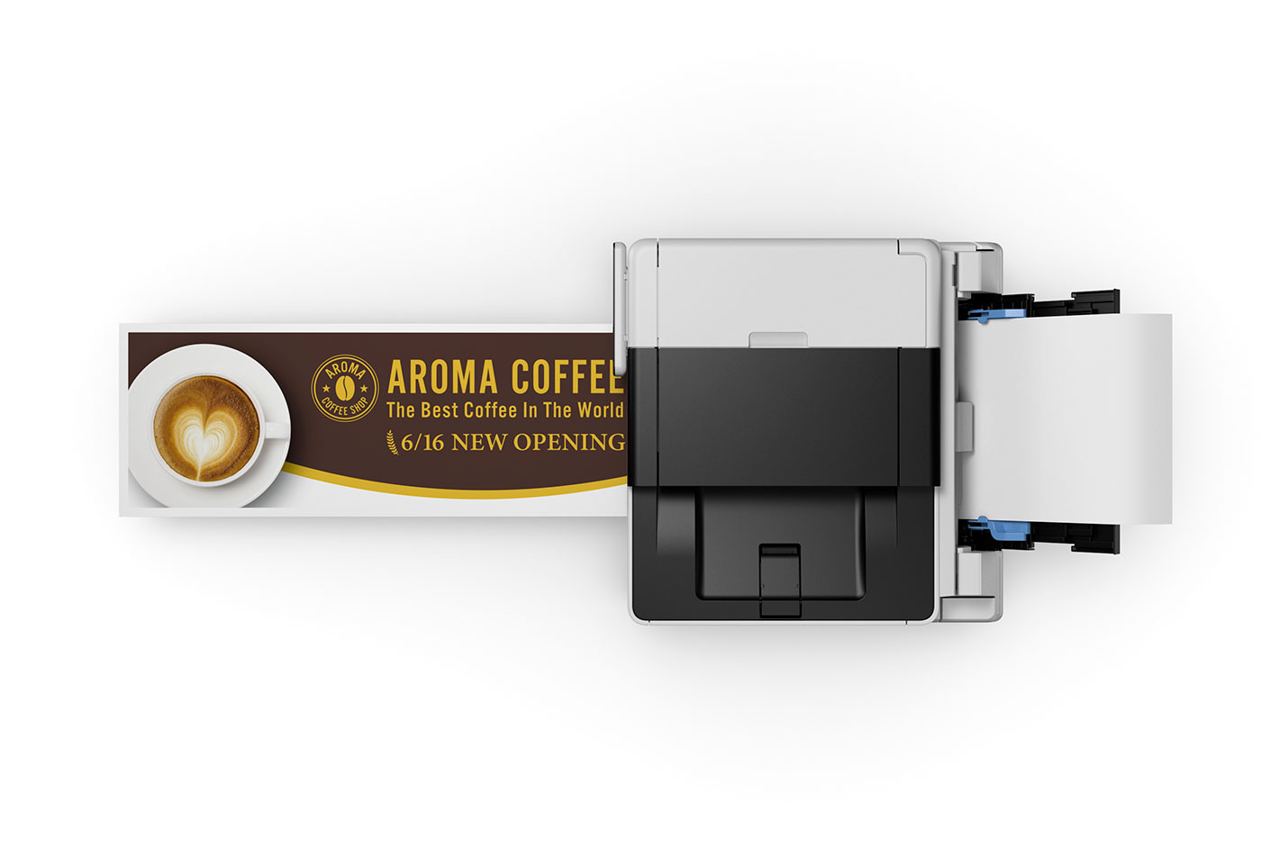 Image of MAXIFY GX6160 MegaTank home office printer printing on long media