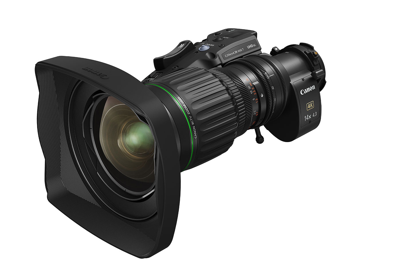 Front slant profile image of CJ14eX4.3B IASE S Broadcast Lens