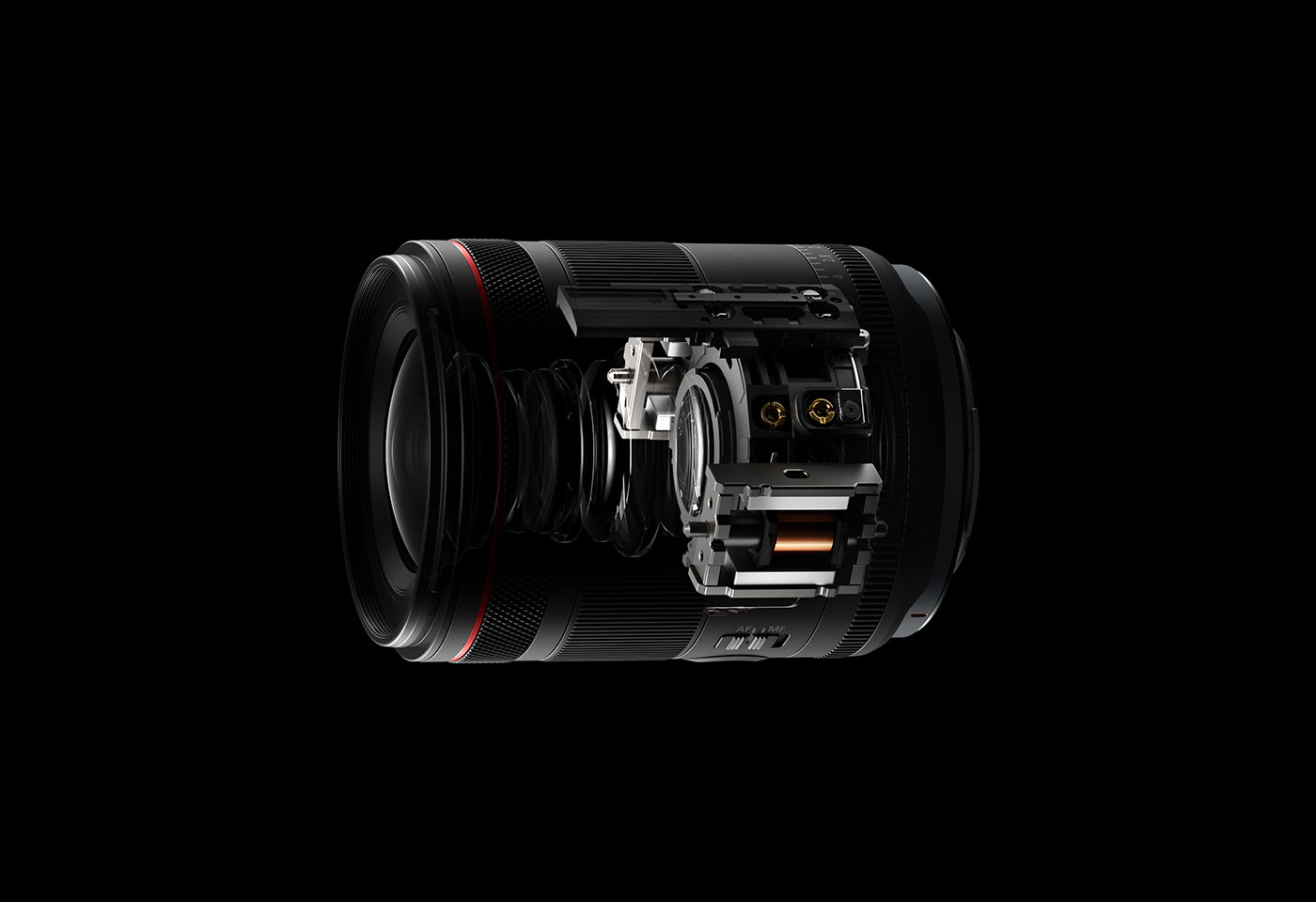 Image of the insides of the RF 85mm f/1.4L VCM lens