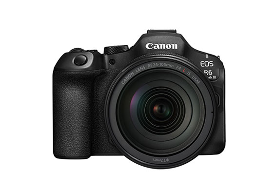 Image of the EOS R6 Mark III camera with a lens atached