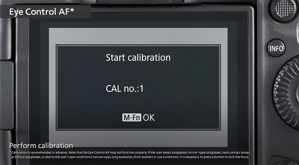 EOS R3 menu for setting up Eye Control AF