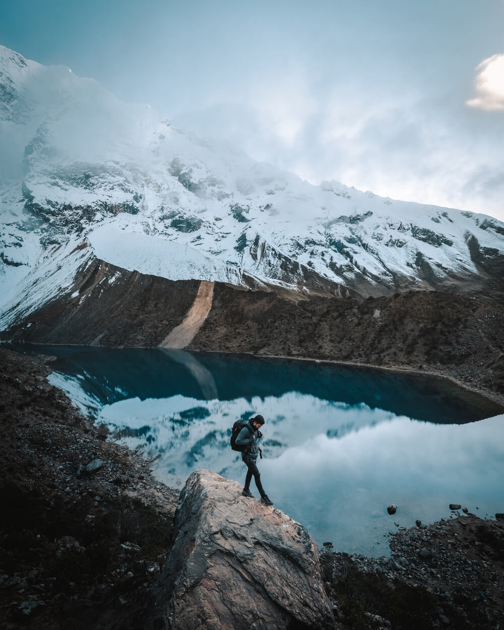 A hiker in Humantay. Photo by Jordan Hammond
